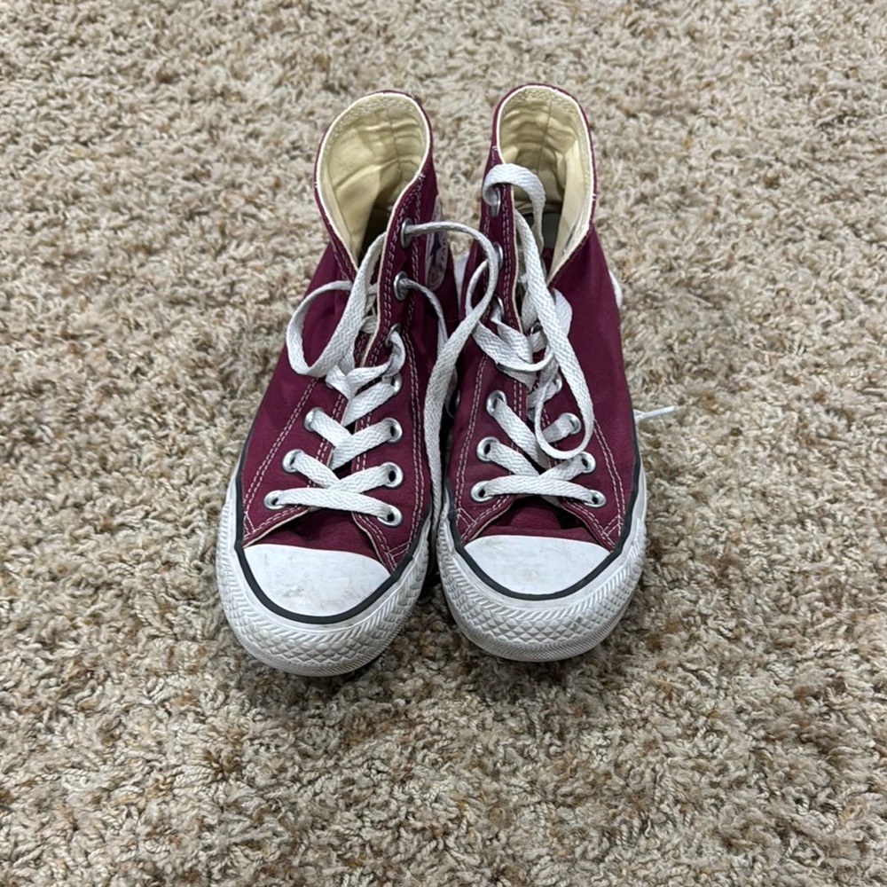 Converse Burgundy High-Top Sneakers